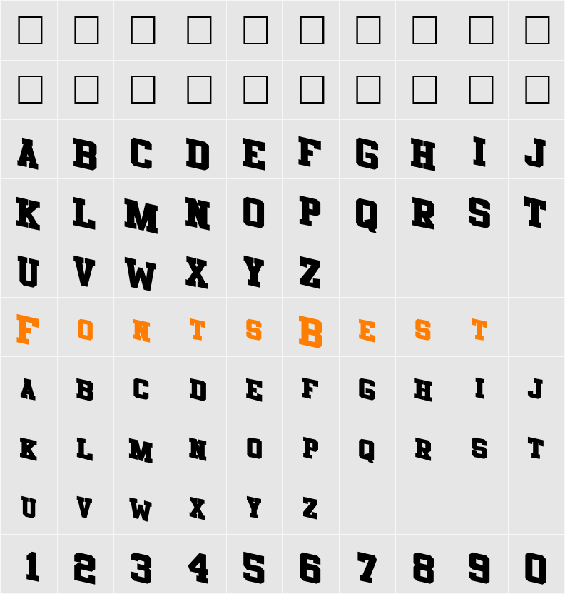 AwkWard8 Character Map