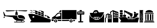 City Icons Font Image