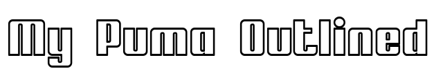My Puma Outlined Font Image
