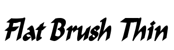 Flat Brush Thin Font Image