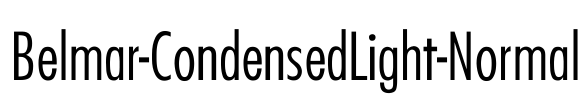Belmar-CondensedLight-Normal Font Image