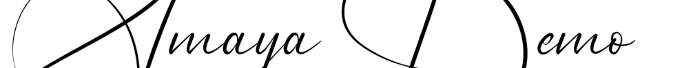 Amaya Demo Font Image