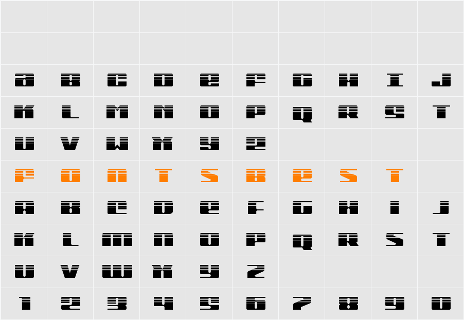 Michigan Halftone Character Map