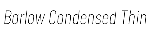 Barlow Condensed Thin Font Image