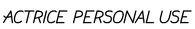 Actrice Personal Use Font Image