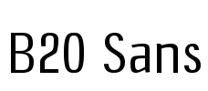 B20 Sans Font Image