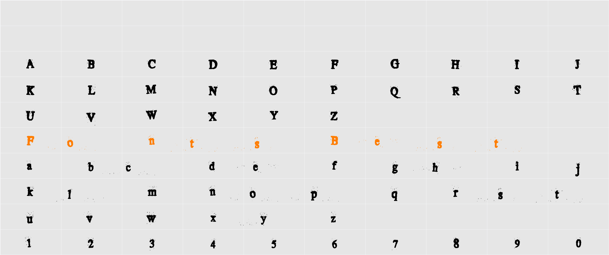 Crusti Character Map