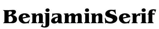 BenjaminSerif Font Image