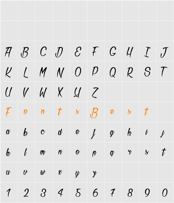 Bichette Character Map