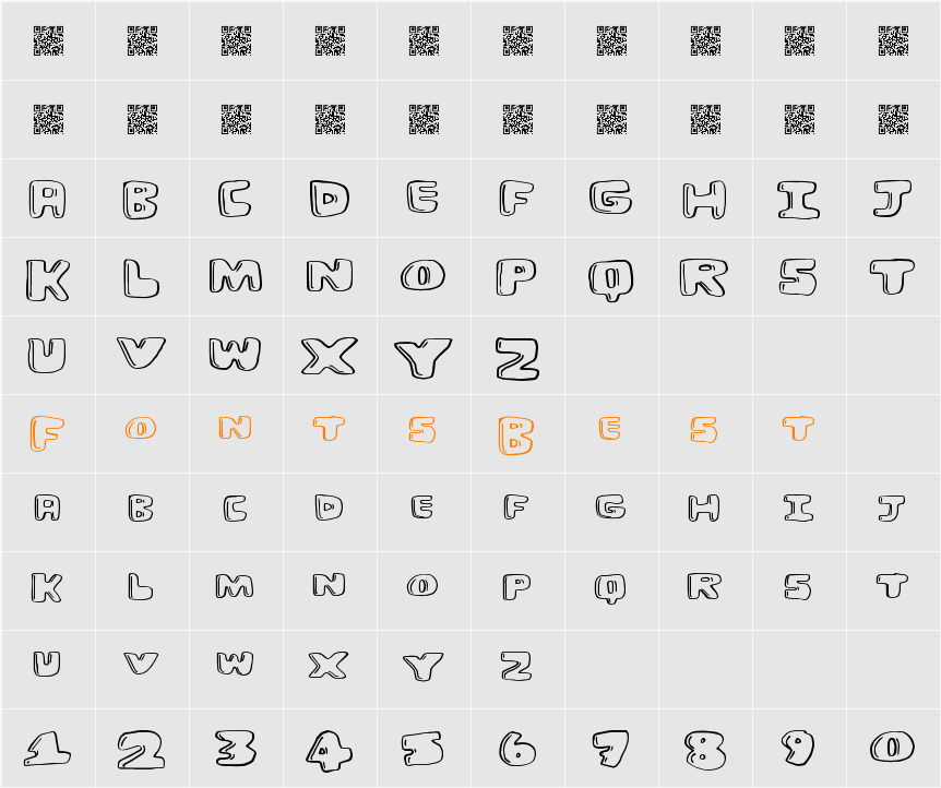 BurgerHut Character Map