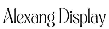 Alexang Display Font Image