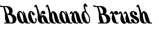 Backhand Brush Font Image