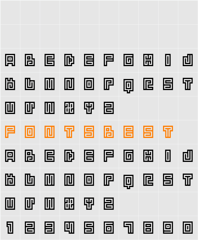 BM spiral Cap Cyr Character Map
