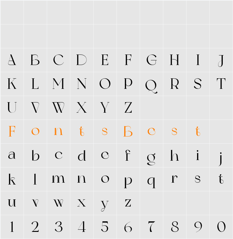 Bolkit Alternate Character Map
