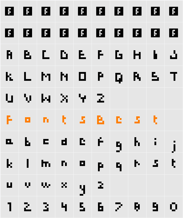 Bit Lazy Character Map