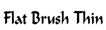 Flat Brush Thin Font Image