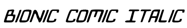 Bionic Comic Italic Font Image