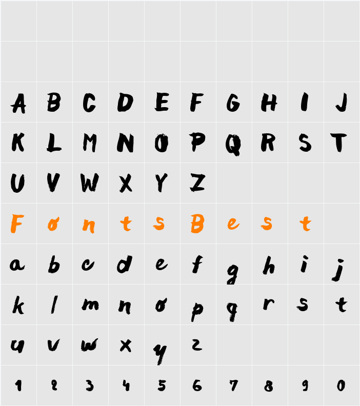 chocoleta Character Map