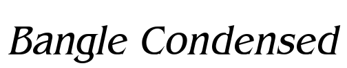 Bangle Condensed Font Image
