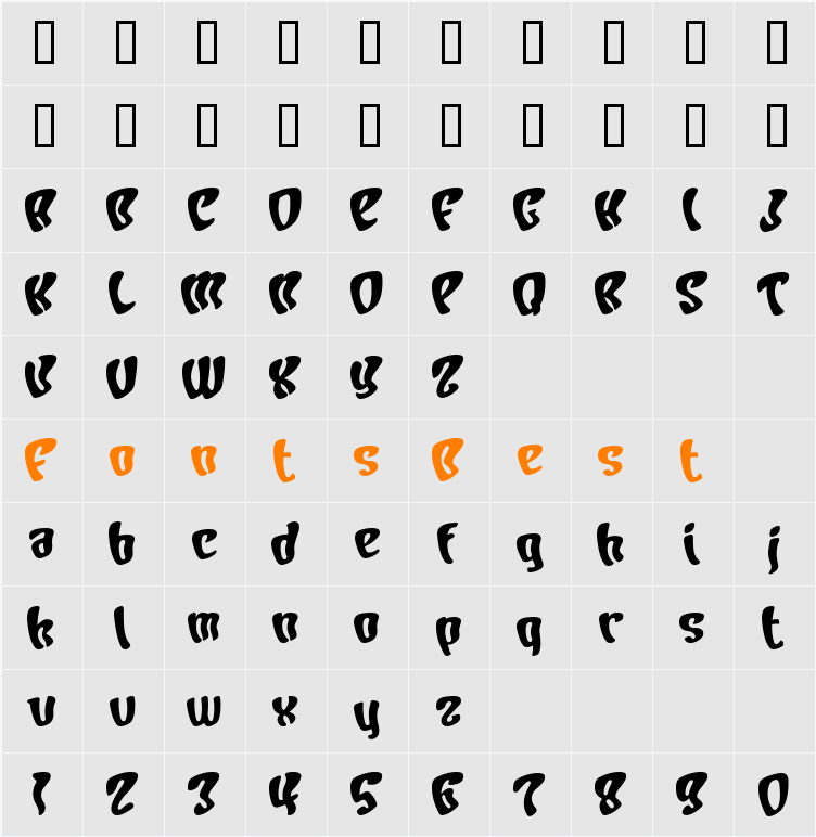 Charamel Character Map