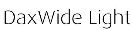 DaxWide Light Font Image