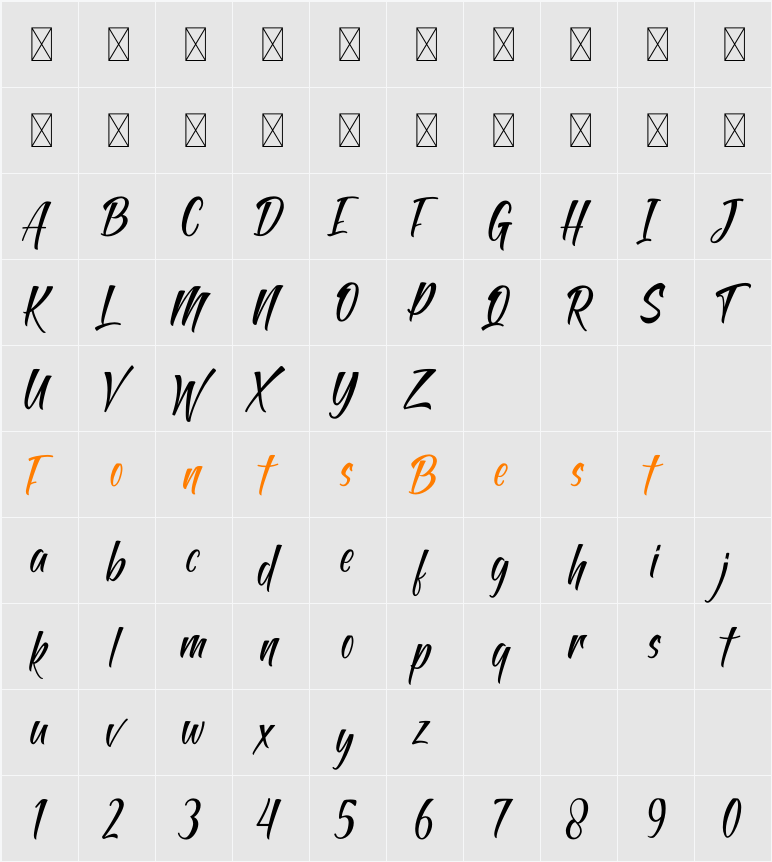 Antapin Character Map