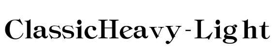 ClassicHeavy-Light Font Image