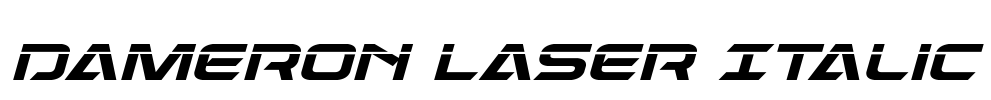 Dameron Laser Italic Font Image
