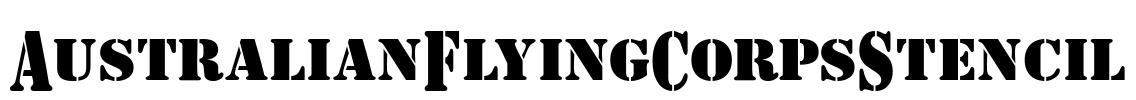 AustralianFlyingCorpsStencil Font Image