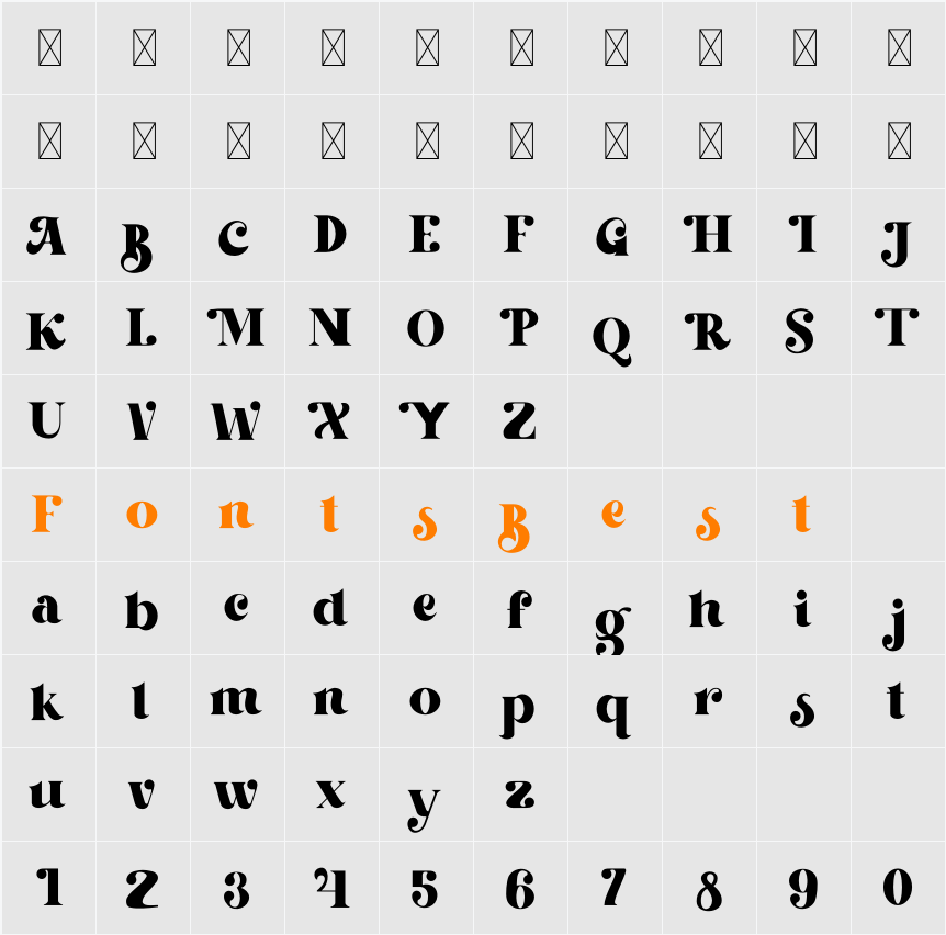 Beachfly Free Trial Character Map