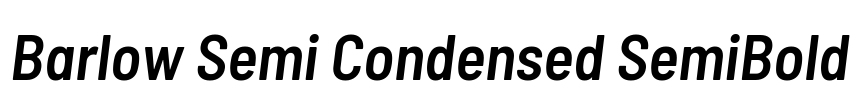 Barlow Semi Condensed SemiBold Font Image
