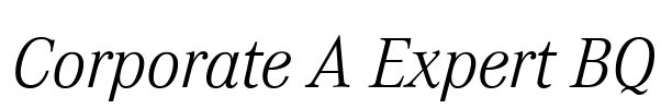 Corporate A Expert BQ Font Image