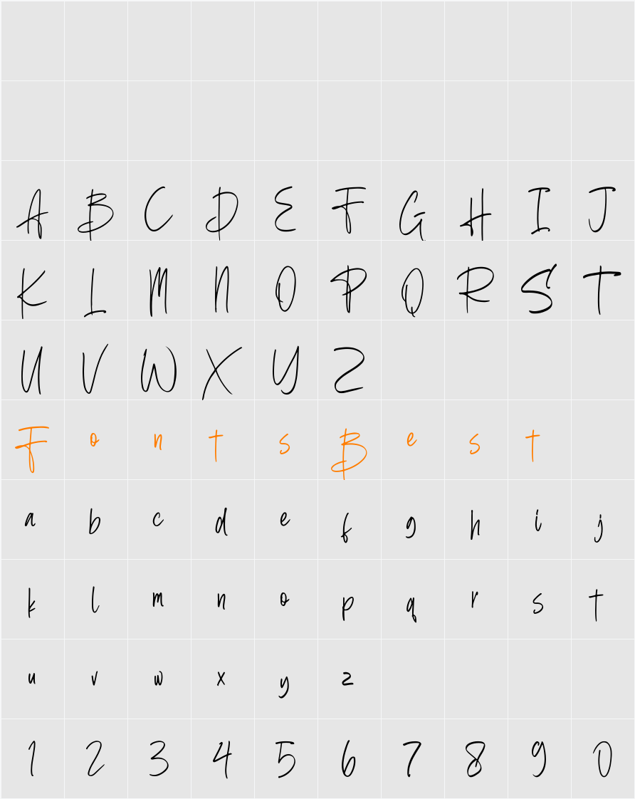 Berthusen Demo Character Map