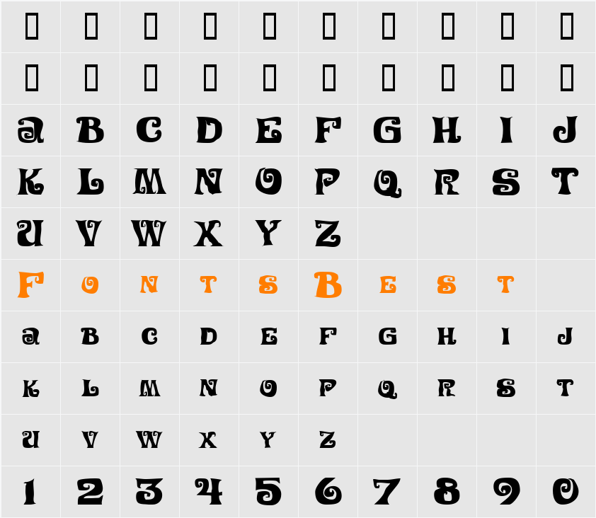JI-Mantas Character Map