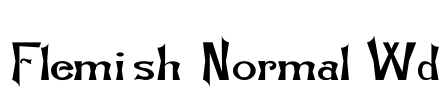 Flemish-Normal Wd Font Image