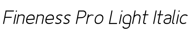 Fineness Pro Light Italic