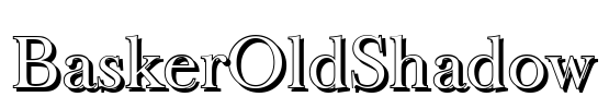 BaskerOldShadow Font Image