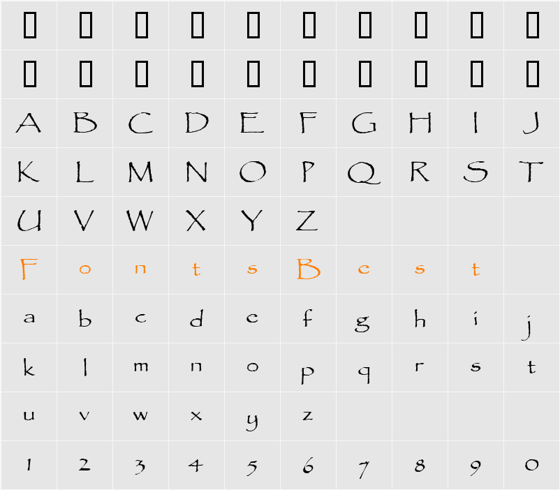 Chalk-Extended Character Map