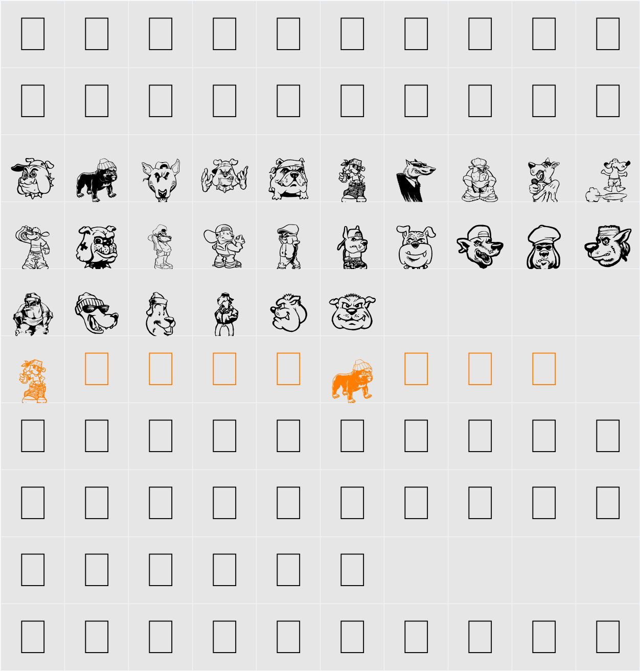 Big Bad Dogs Character Map