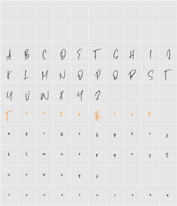 Bella Pilatry Character Map