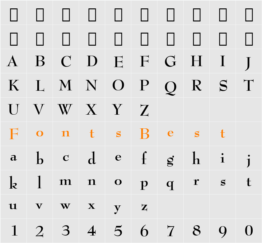 BernhardMod BT Character Map