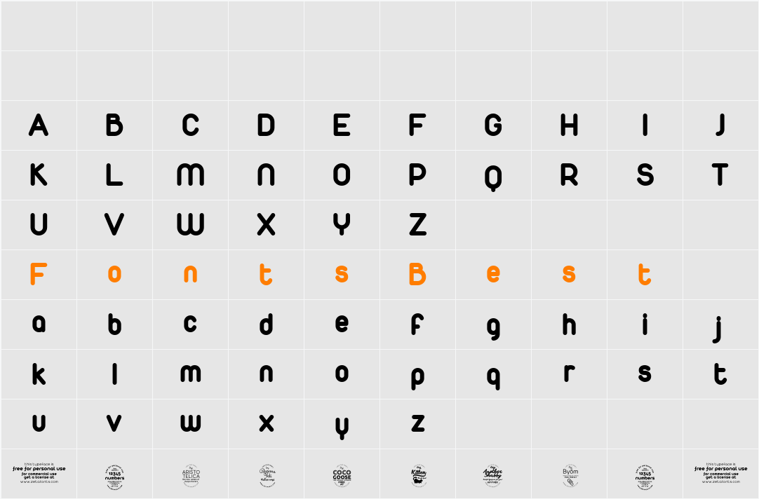 Duepuntozero Character Map