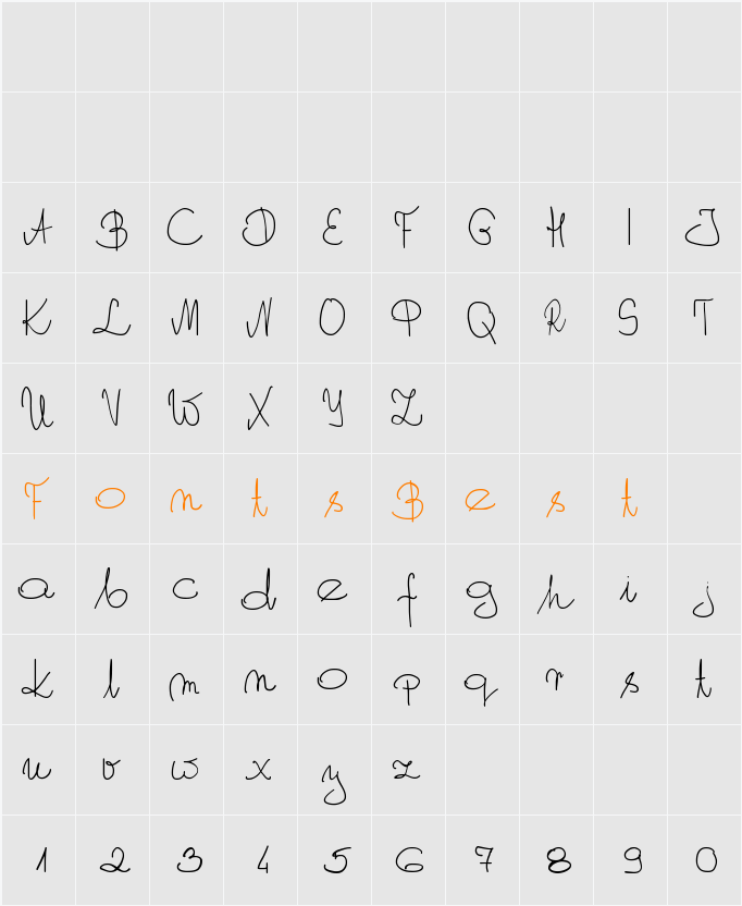 My Own Script PL Character Map