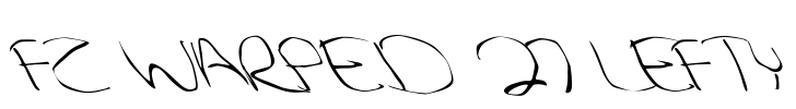 FZ WARPED 27 LEFTY Font Image