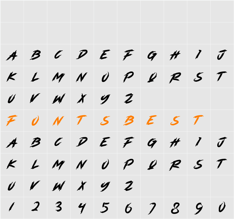 ALTERBREAK Character Map