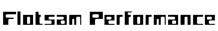 Flotsam Performance Font Image