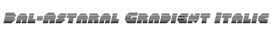 Bal-Astaral Gradient Italic Font Image