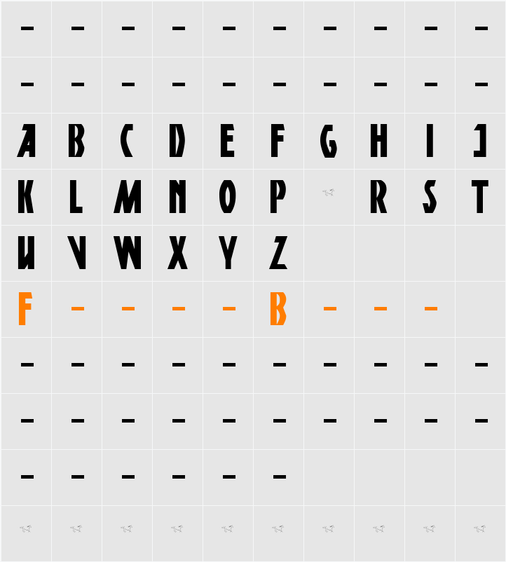 DSPosterPen Character Map
