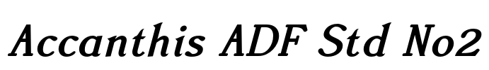 Accanthis ADF Std No2 Font Image