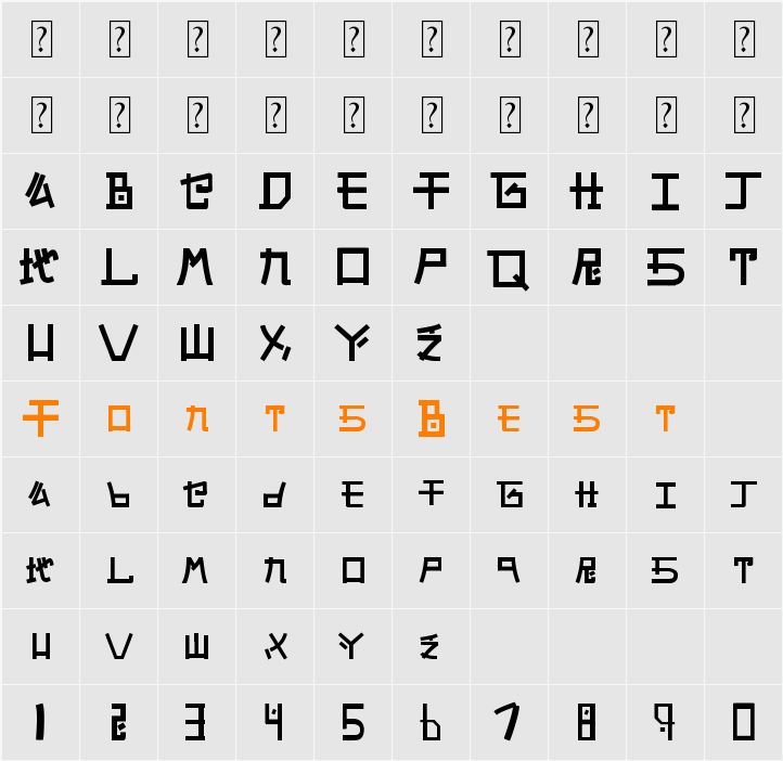 Alphabet SNK by PMPEPS Character Map